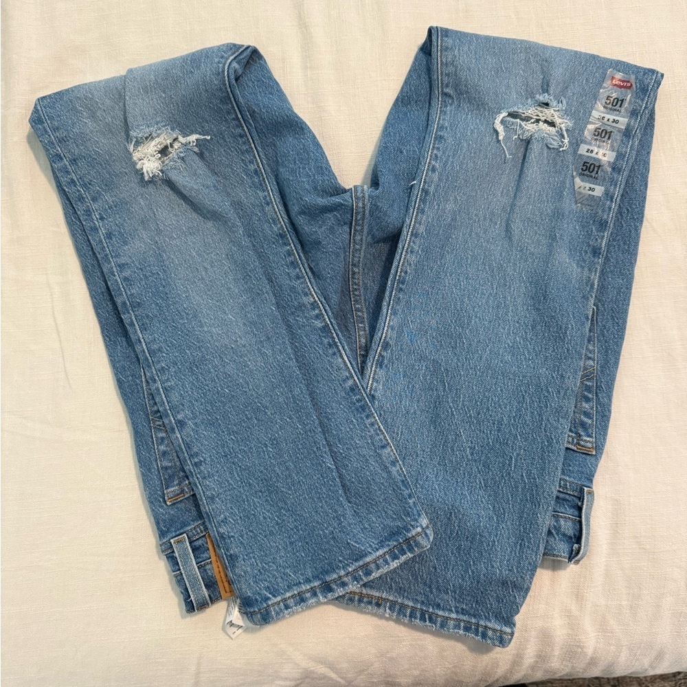 NWT Levi’s 501 Original Fit Jeans Sz 28 28x30 - Picture 4 of 6